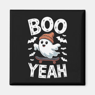 Halloween-Geist-Skateboard-Boo-Yeah-Kostüm Jungen Magnet