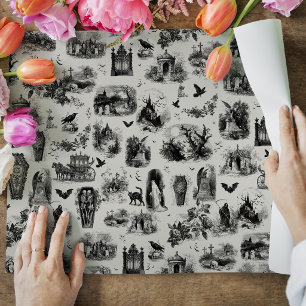 Halloween-Geist Skelett Ghul Toile  Geschenkpapier Set