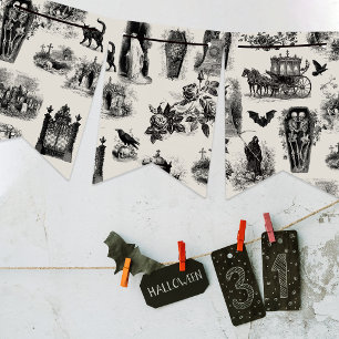 Halloween-Geist Skelett Ghul Toile Wimpelkette
