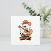 Halloween-Geist spielt Gitarre Einladung (Stehend Vorderseite)