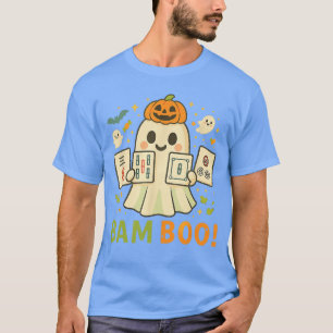 Halloween-Geist spielt Mahjong Gruseliger Boo Lust T-Shirt