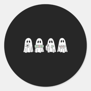 Halloween-Geist spielt Mahjong Soky Season Game D Runder Aufkleber
