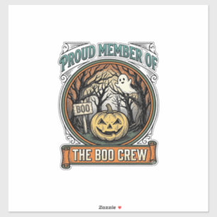 Halloween-Geist Stolz Mitglied Boo Crew Vintage Lu Aufkleber