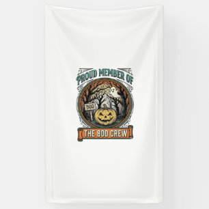 Halloween-Geist Stolz Mitglied Boo Crew Vintage Lu Banner