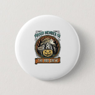 Halloween-Geist Stolz Mitglied Boo Crew Vintage Lu Button
