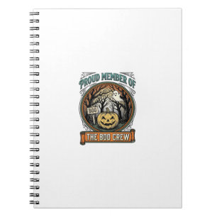 Halloween-Geist Stolz Mitglied Boo Crew Vintage Lu Notizblock