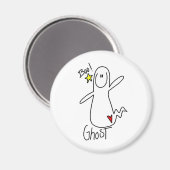 Halloween-Geist-Strichmännchen-Magnet Magnet (Vorderseite/Rückseite)