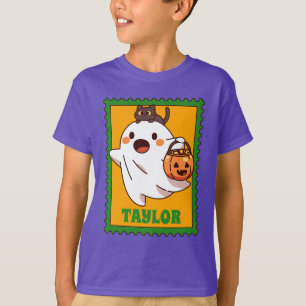 Halloween-Geist-Trick-or-Treat-individualisierter T-Shirt