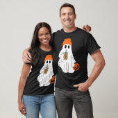 Halloween-Geist trinkt Kaffee Geist Eis Kaffee M T-Shirt (Unisex)