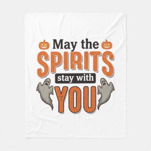 Halloween-Geist-Typografie Vintage-Stich-Design Fleecedecke
