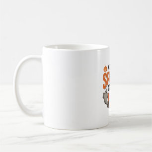 Halloween-Geist-Typografie Vintage-Stich-Design Kaffeetasse