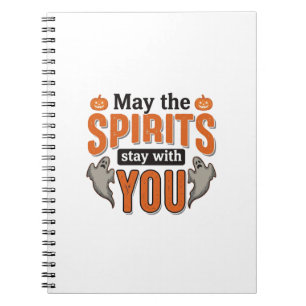 Halloween-Geist-Typografie Vintage-Stich-Design Notizblock