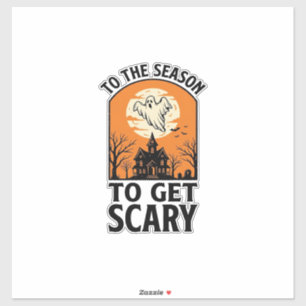 Halloween-Geist, um gruseliges Vintage-Spooky_1 zu Aufkleber