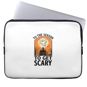 Halloween-Geist, um gruseliges Vintage-Spooky_1 zu Laptopschutzhülle