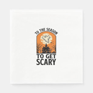 Halloween-Geist, um gruseliges Vintage-Spooky_1 zu Serviette