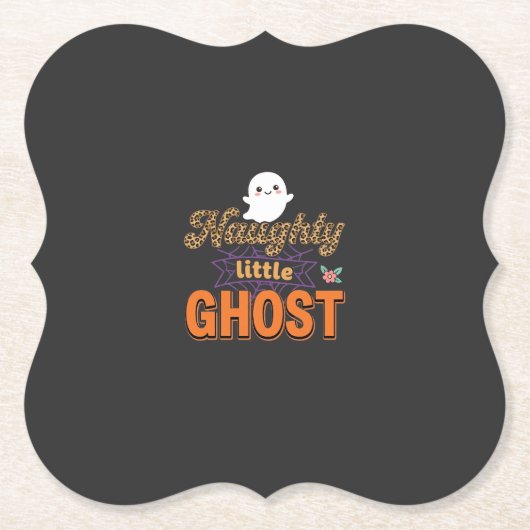 Halloween-Geist Unartiges Kleines Geist Design Untersetzer (Vorderseite)