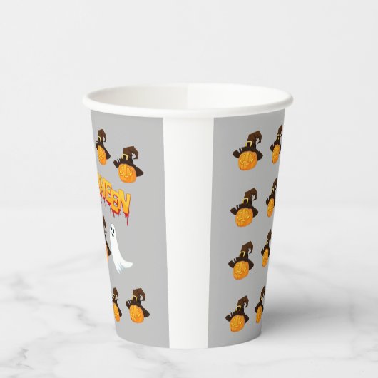 Halloween: Geist und Kürbis Pappbecher (Links)