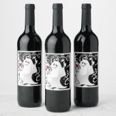 Halloween-Geist und Spirituosenweinlabel Weinetikett (Flaschen)
