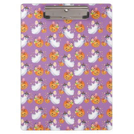 Halloween-Geist und Süßigkeiten - nahtloses Muster Klemmbrett