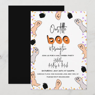 Halloween-Geist Unser Kleiner Boo Konfetti Einladung