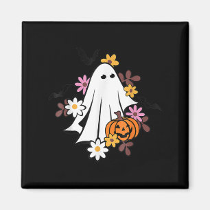 Halloween-Geist Vintage Groovy Süßigkeiten oder Sa Magnet