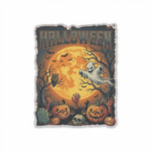 Halloween Geist Vollmond Jack Lanterns Zombie Han Aufkleber (Vorderseite)