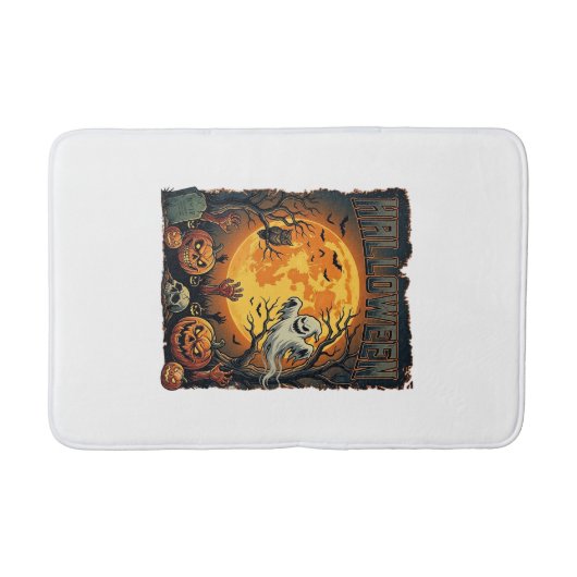 Halloween Geist Vollmond Jack Lanterns Zombie Han Badematte (Vorderseite)