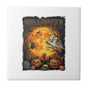 Halloween Geist Vollmond Jack Lanterns Zombie Han Fliese