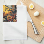Halloween Geist Vollmond Jack Lanterns Zombie Han Geschirrtuch (Viertel Falte)