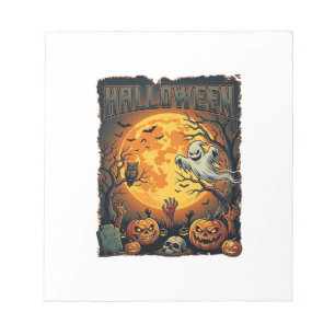 Halloween Geist Vollmond Jack Lanterns Zombie Han Notizblock