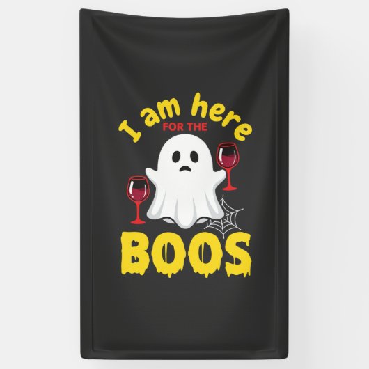 Halloween-Geist-Wein-Boos-Design Banner (Vertikal)