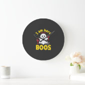 Halloween-Geist-Wein-Boos-Design Große Wanduhr (Zuhause)