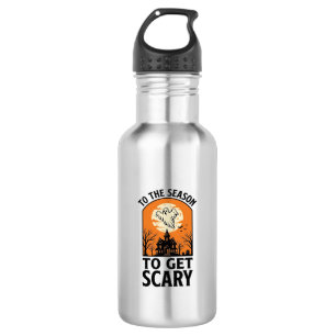 Halloween-Geist wird gruselig Vintage-Spooky_1 Edelstahlflasche