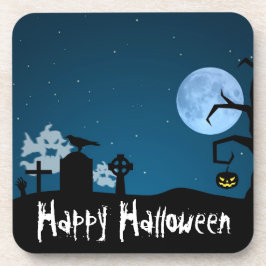 Halloween-Geister auf dem Friedhof Getränkeuntersetzer