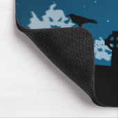 Halloween-Geister auf dem Friedhof Mousepad (Ecke)