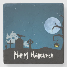 Halloween-Geister auf dem Friedhof Steinuntersetzer