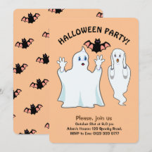Halloween-Geister-Einladung