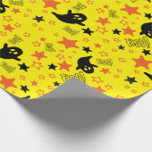 Halloween-Geister: Gelbes, nahtloses Wrapping Pape Geschenkpapier (Ecke)