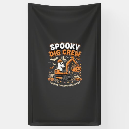 Halloween Geister Grab Crew Banner (Vertikal)
