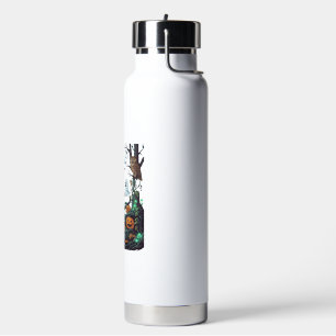 Halloween-Geister Gruselige Kürbisse Eule Vollmond Trinkflasche