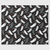 Halloween-Geister hinzufügen Name anpassen Geschenkpapier (Flach)