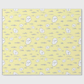 Halloween-Geister in der Wolkenkratzenwelt Geschenkpapier (Flach)