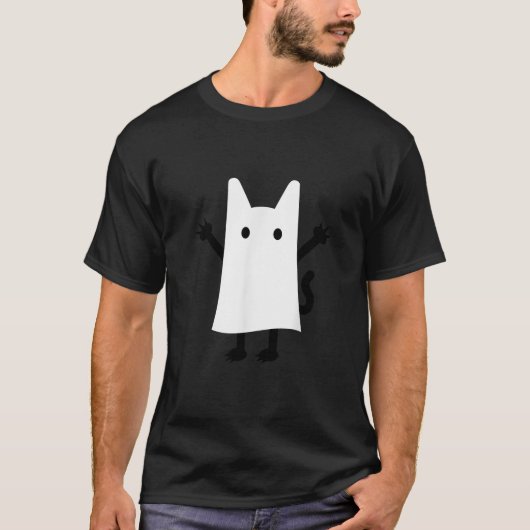 Halloween-Geister-Kätzchen T-Shirt (Vorderseite)