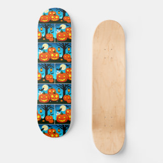 Halloween-Geister, Kürbis, Fledermäuse Skateboard