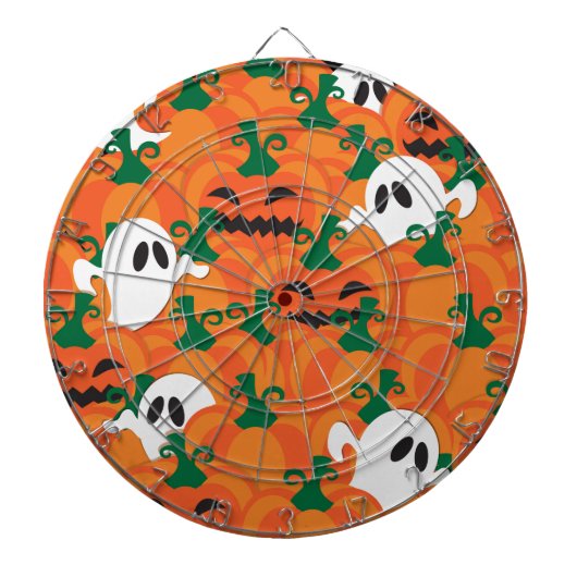 Halloween-Geister Kürbis-Plantage Dartscheibe (vorne)