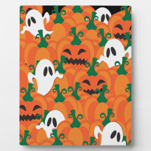 Halloween-Geister Kürbis-Plantage Fotoplatte