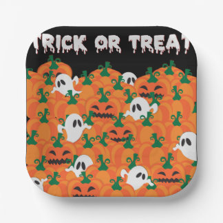 Halloween-Geister Kürbis-Plantage Pappteller