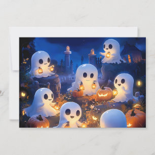 Halloween-Geister Kürbislaternen Gruselige Nacht Ankündigung