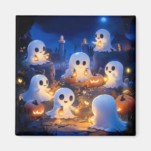 Halloween-Geister Kürbislaternen Gruselige Nacht Magnet