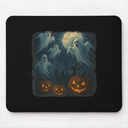 Halloween. Geister, Kürpen und Friedhof! Mousepad (Vorne)